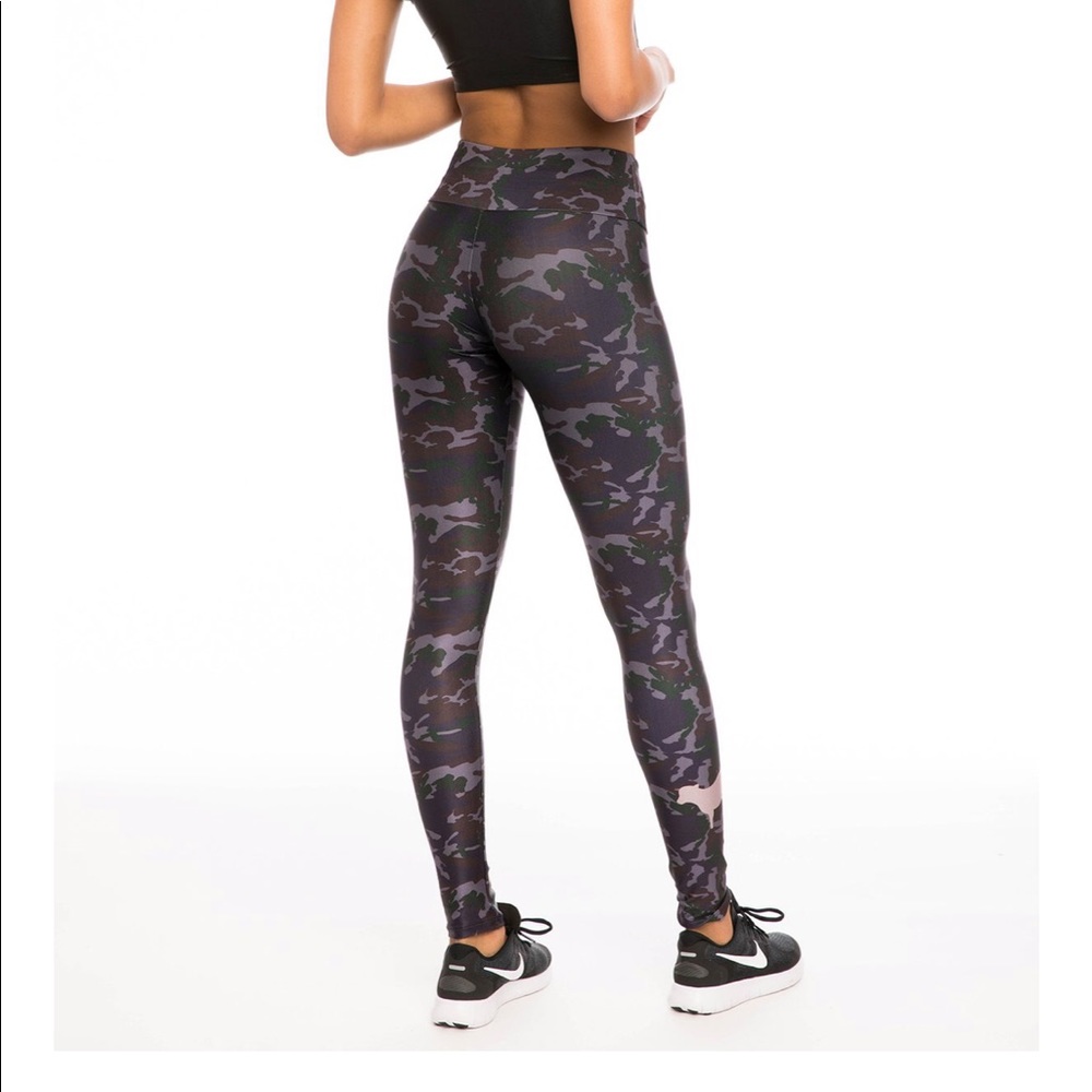 GOLDSHEEP purple camo leggings